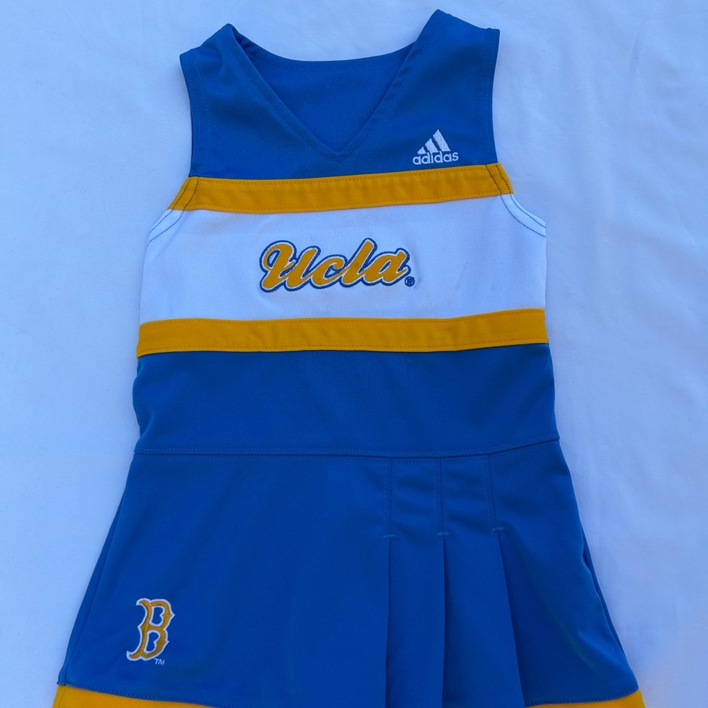 Adidas UCLA  Blue and White Cheer Dress with Yellow Accents